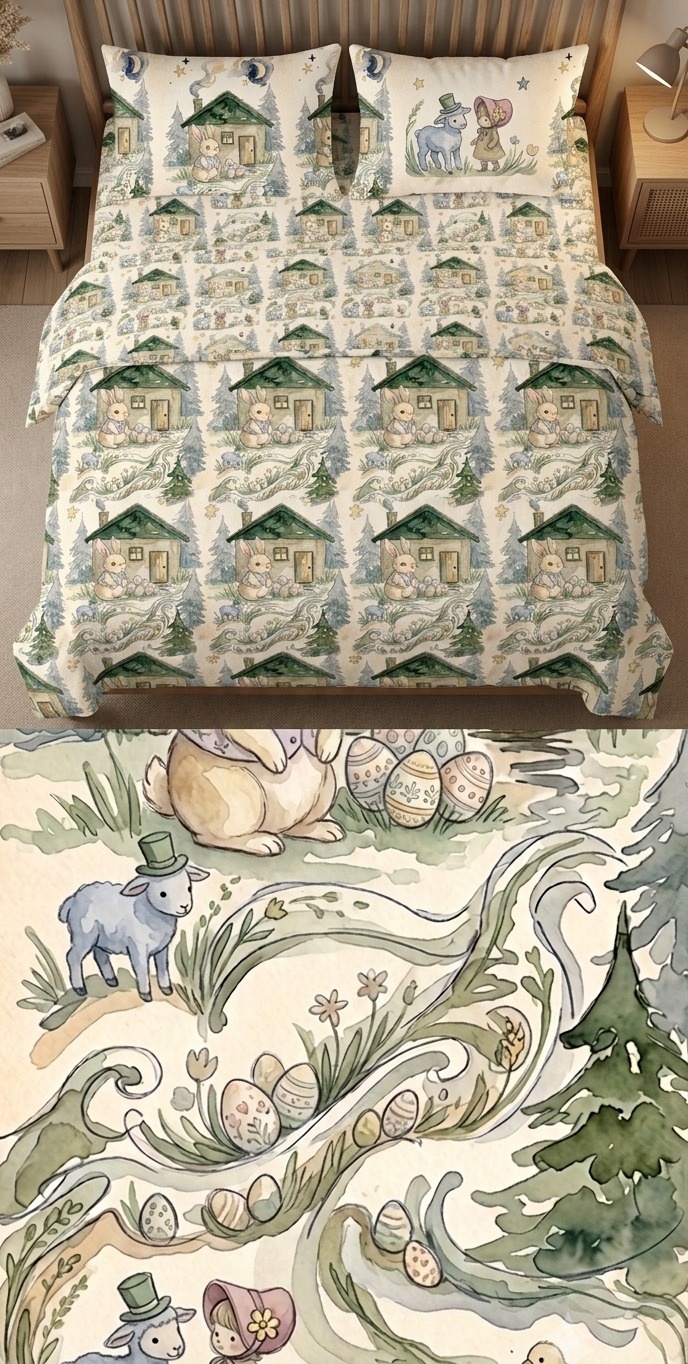 Meadow Cabin Quilt Staging